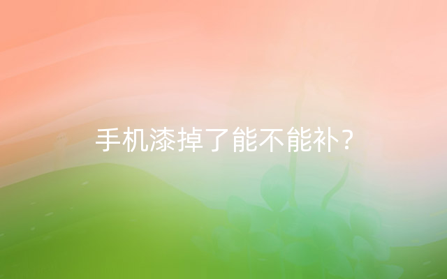 手机漆掉了能不能补？